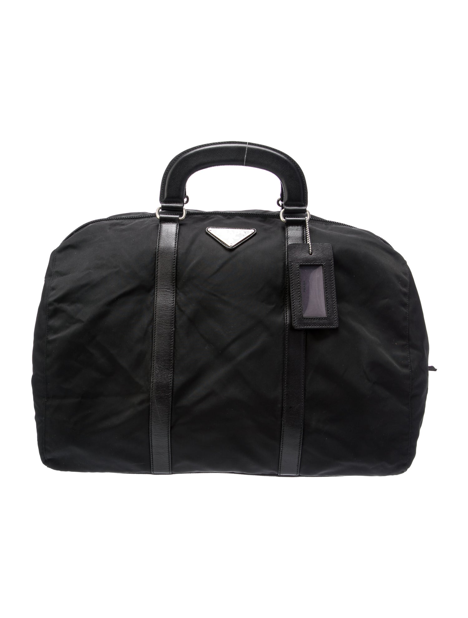 Prada Enameled Metal Triangle Briefcase Vintage